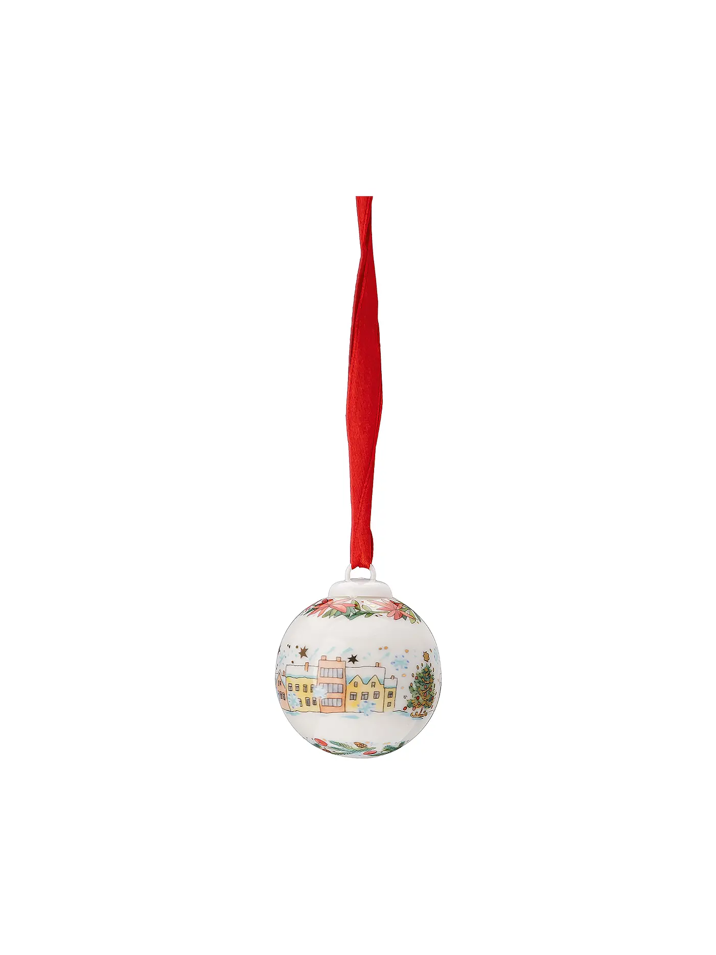 HUTSCHENREUTHER | Weihnachts Porzellan Mini Kugel Weihnachtsbaum | 